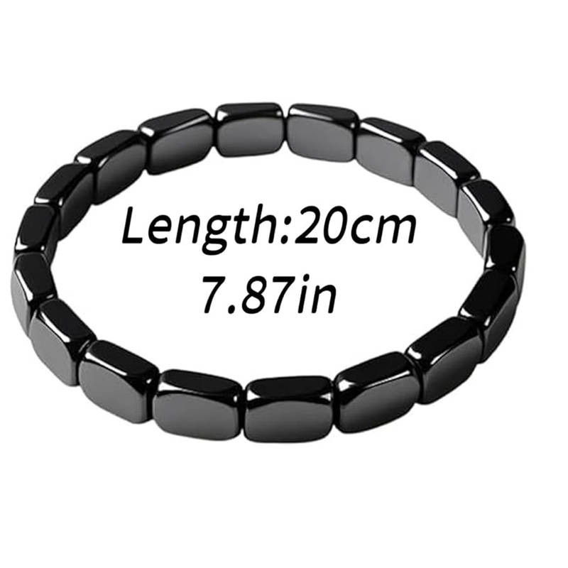Hemys Hematite Bracelet for Men, 2pcs New Hemios bracelet Male Energy Jewelry US