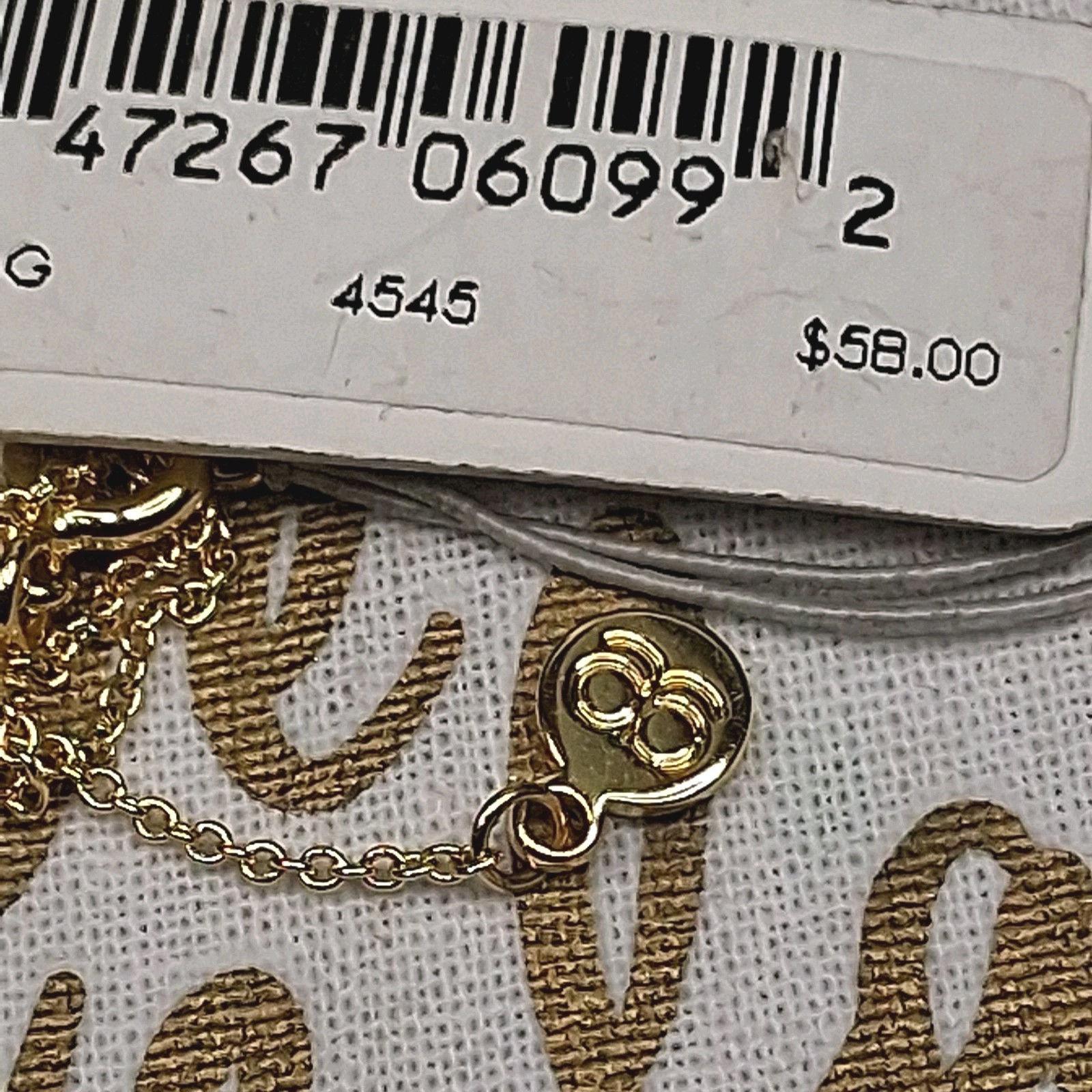 GORJANA Interlinked Ring Necklace Gold Tone NWT. 18.281
