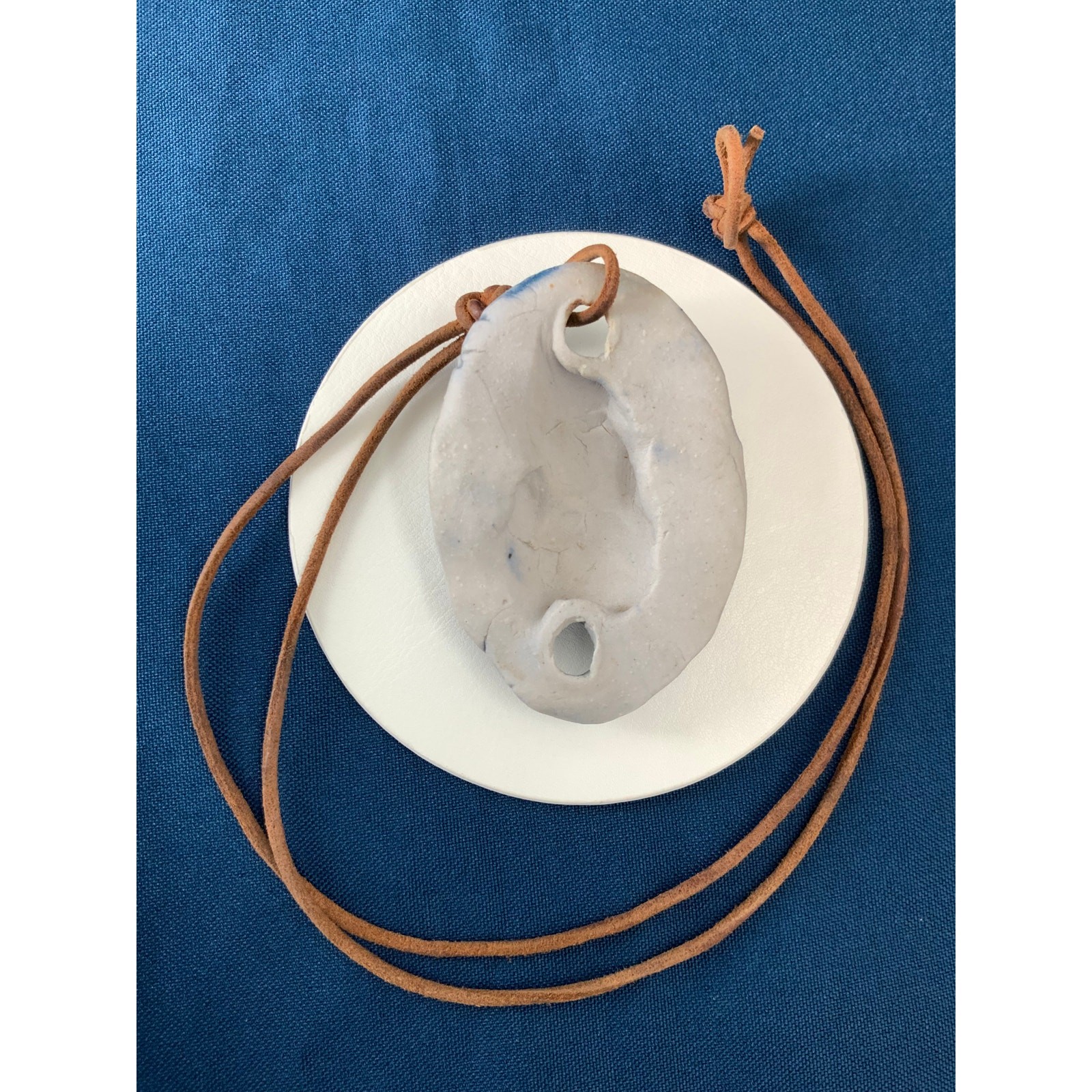 Clay Owl Pendant Necklace
