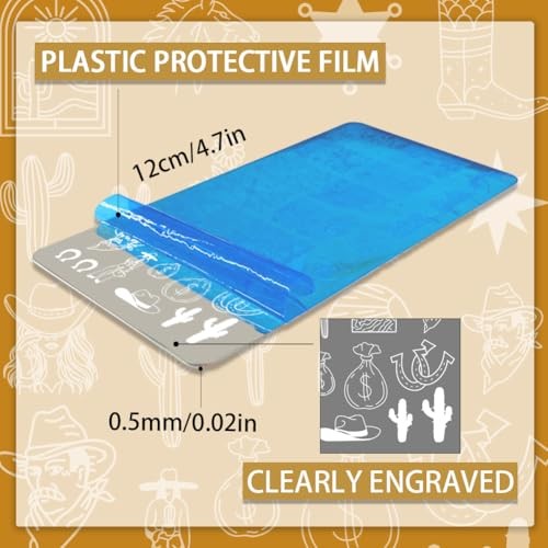 3pcs Wild West Nail Stamping Plates, 88 Patterns Western-Theme Nail Art