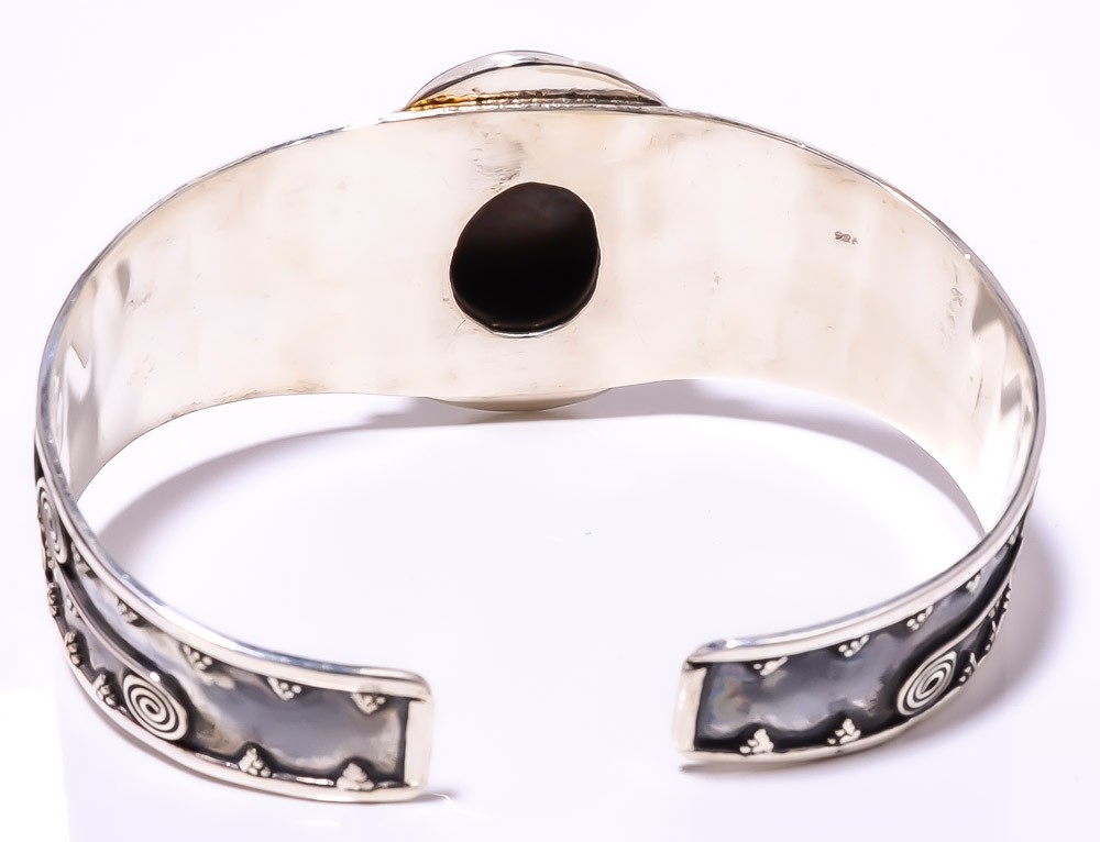 Septerian Gronatites 925 Sterling Silver Bali Cuff Adst. T16, Christmas Gift