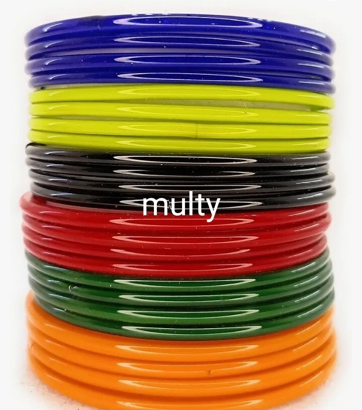 12 Pieces Plain Glass Bangles for all occasion