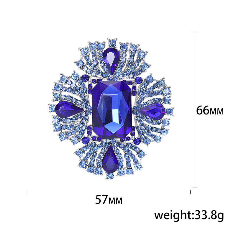 luxury crystal glass brooches Europe and American fashion pins jewelry
