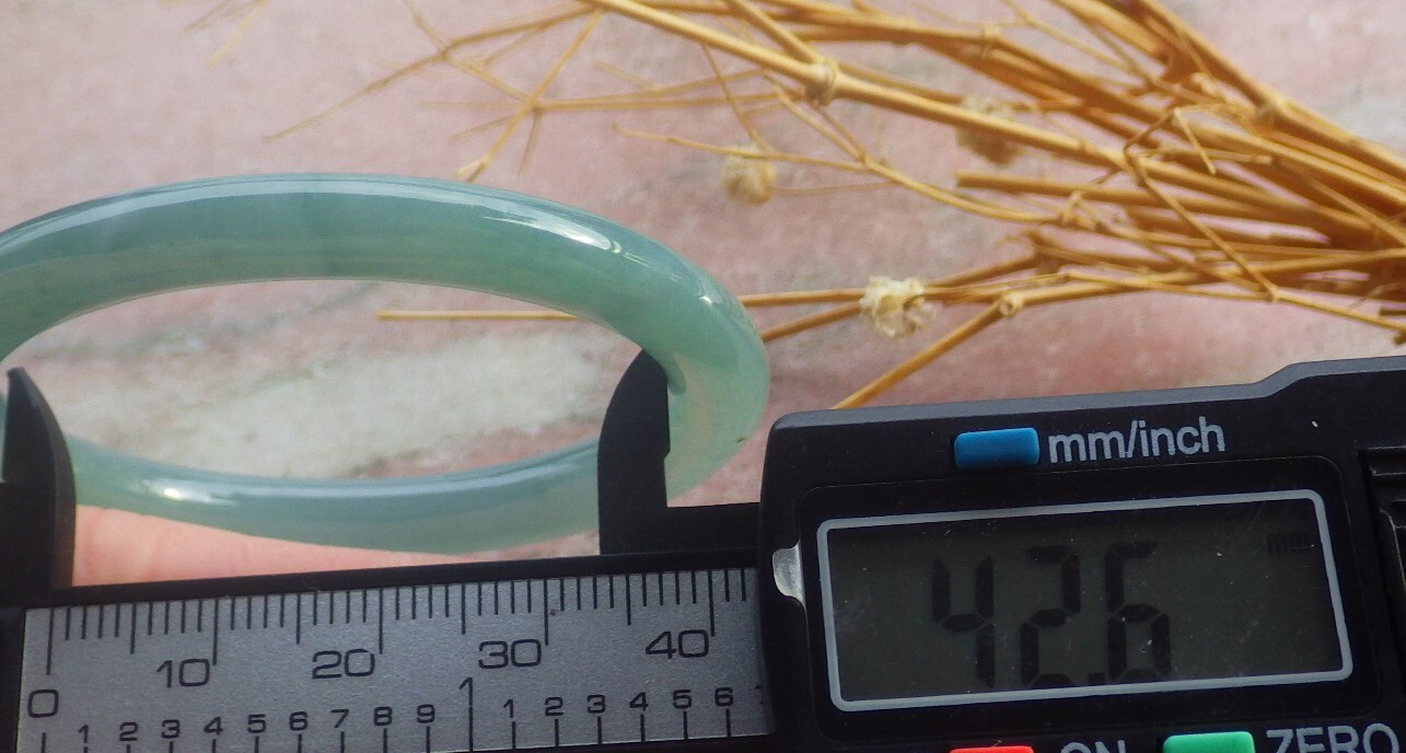Video Certified Natural JADE JADEITE BABY Child Bangle Bracelet 42 mm 114008 TS