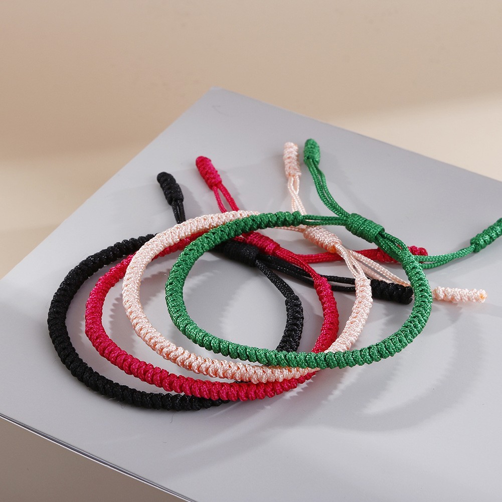 Handmade Braided Rope Bracelet Adjustable Knot String Friendship Multi Color
