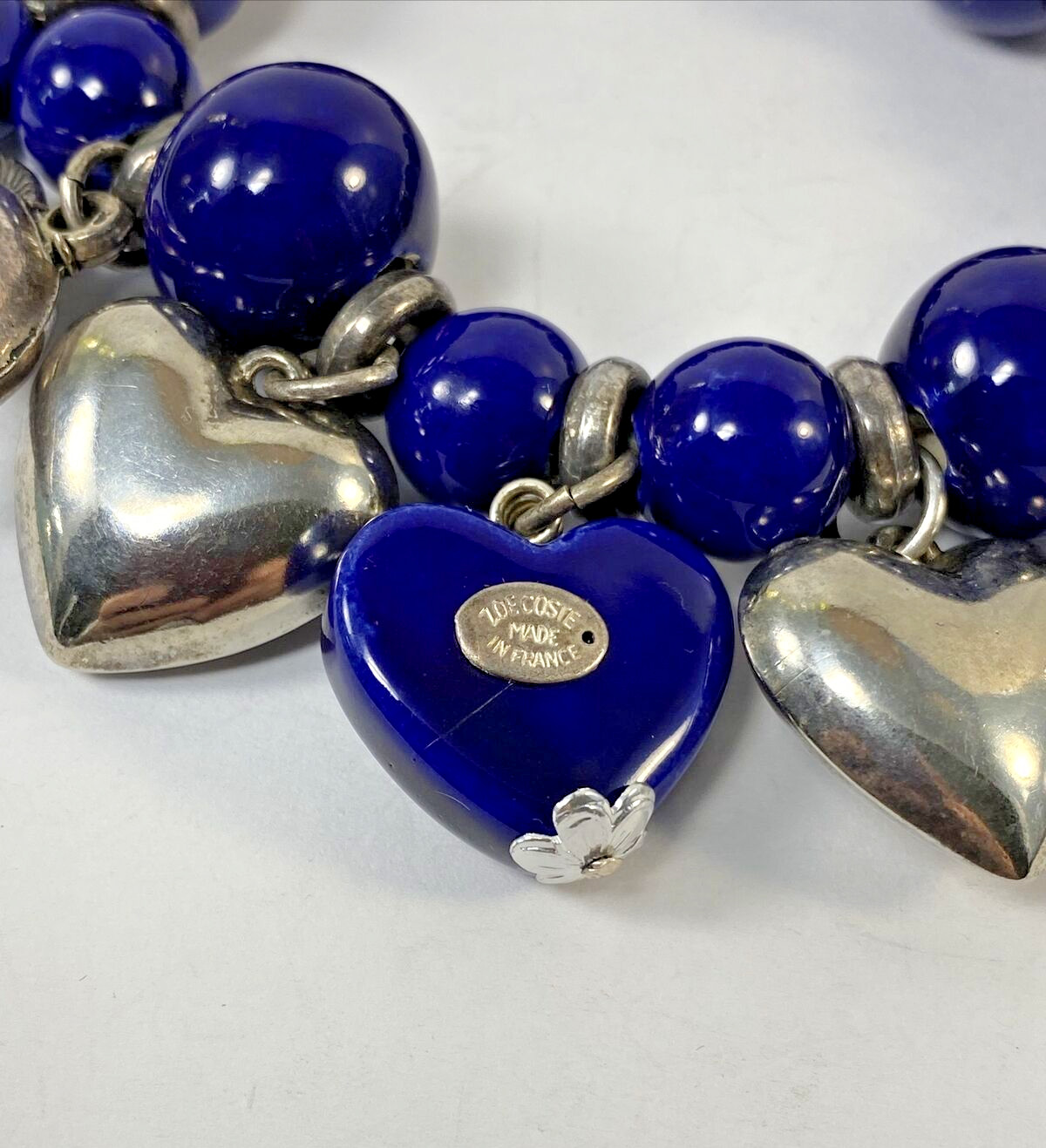 Rare Signed Zoe Coste Made In France Stretch Bracelet