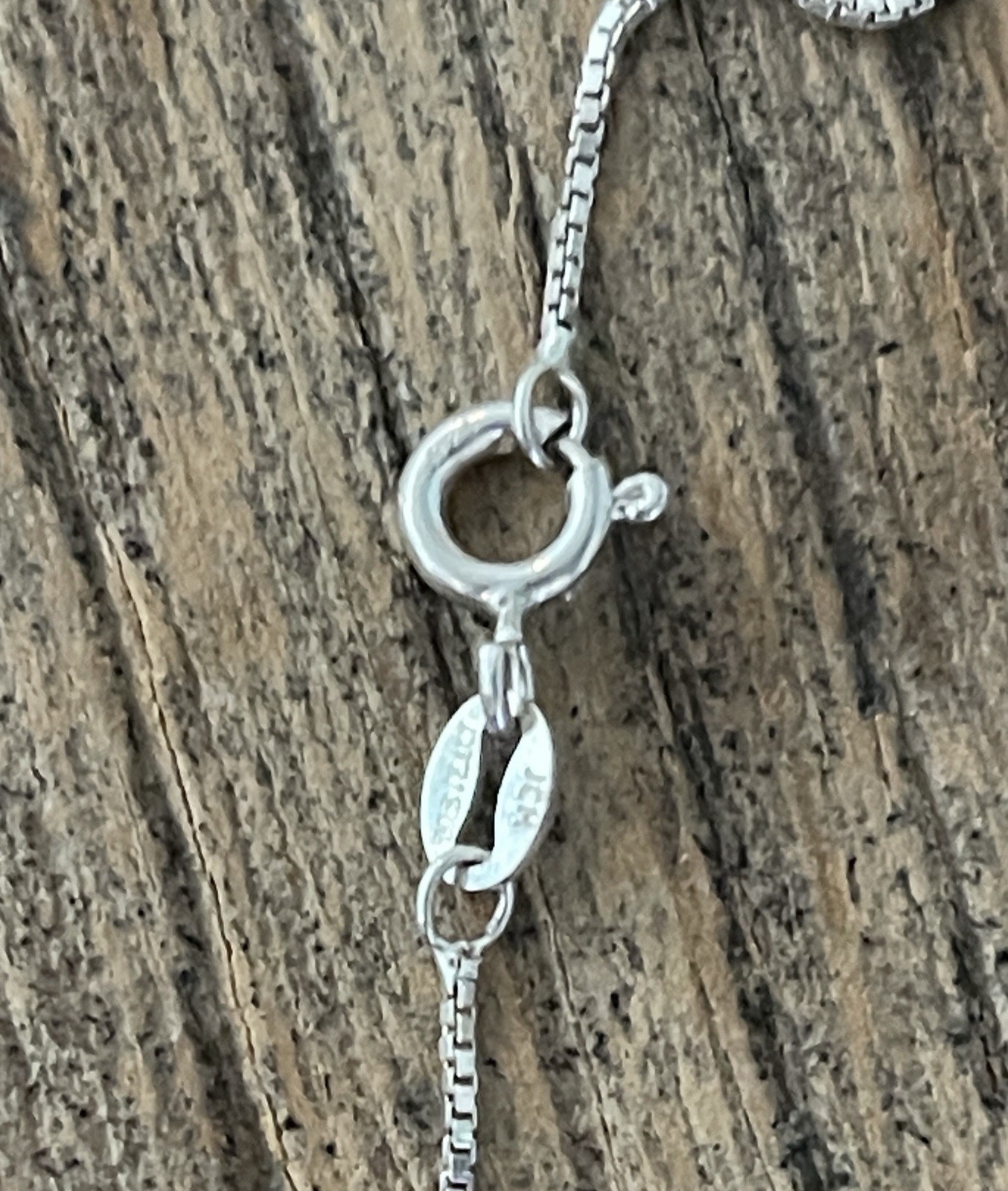 925 Sterling Silver Bow Charm Pendant Necklace Box Chain JCM Signed
