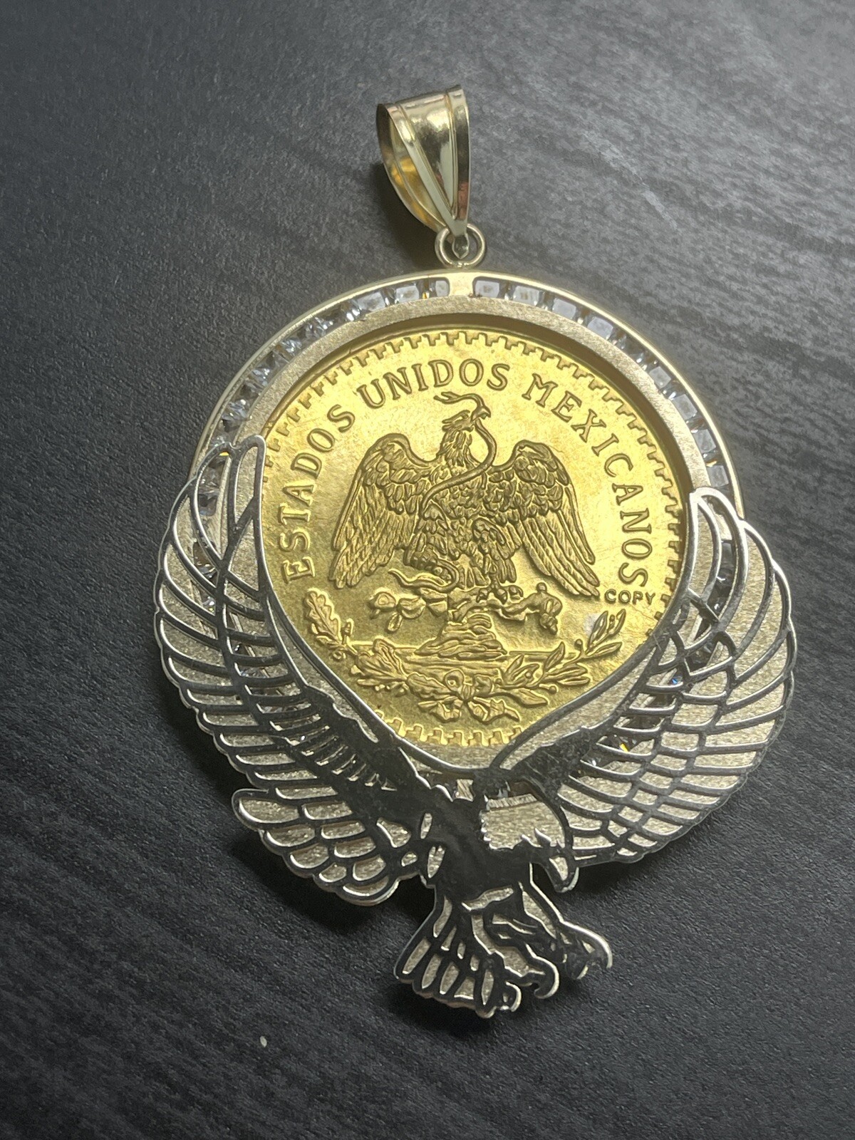10k Yellow Gold 8.2 Grams Bezel Only For 50 Peso Mexican Centanario Coin No Coin