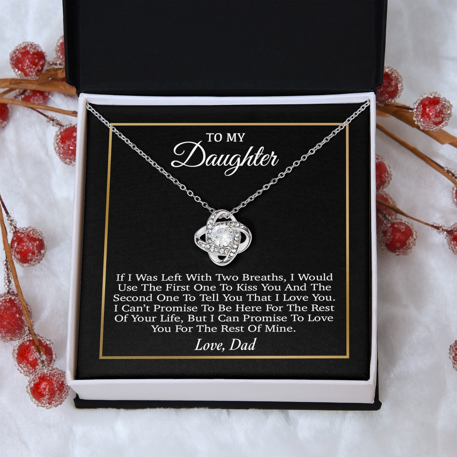 To My Daughter Necklace, Gift for Daughter from Dad, Father Daughter Necklace