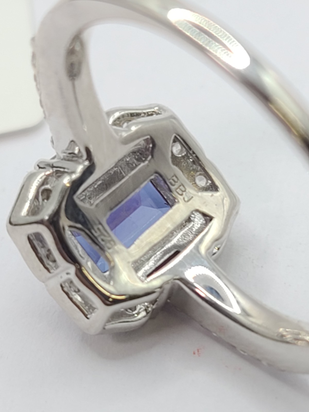 JTV Blue Lab Alexandrite Rhodium Over Silver Ring 1.34ctw Size 6