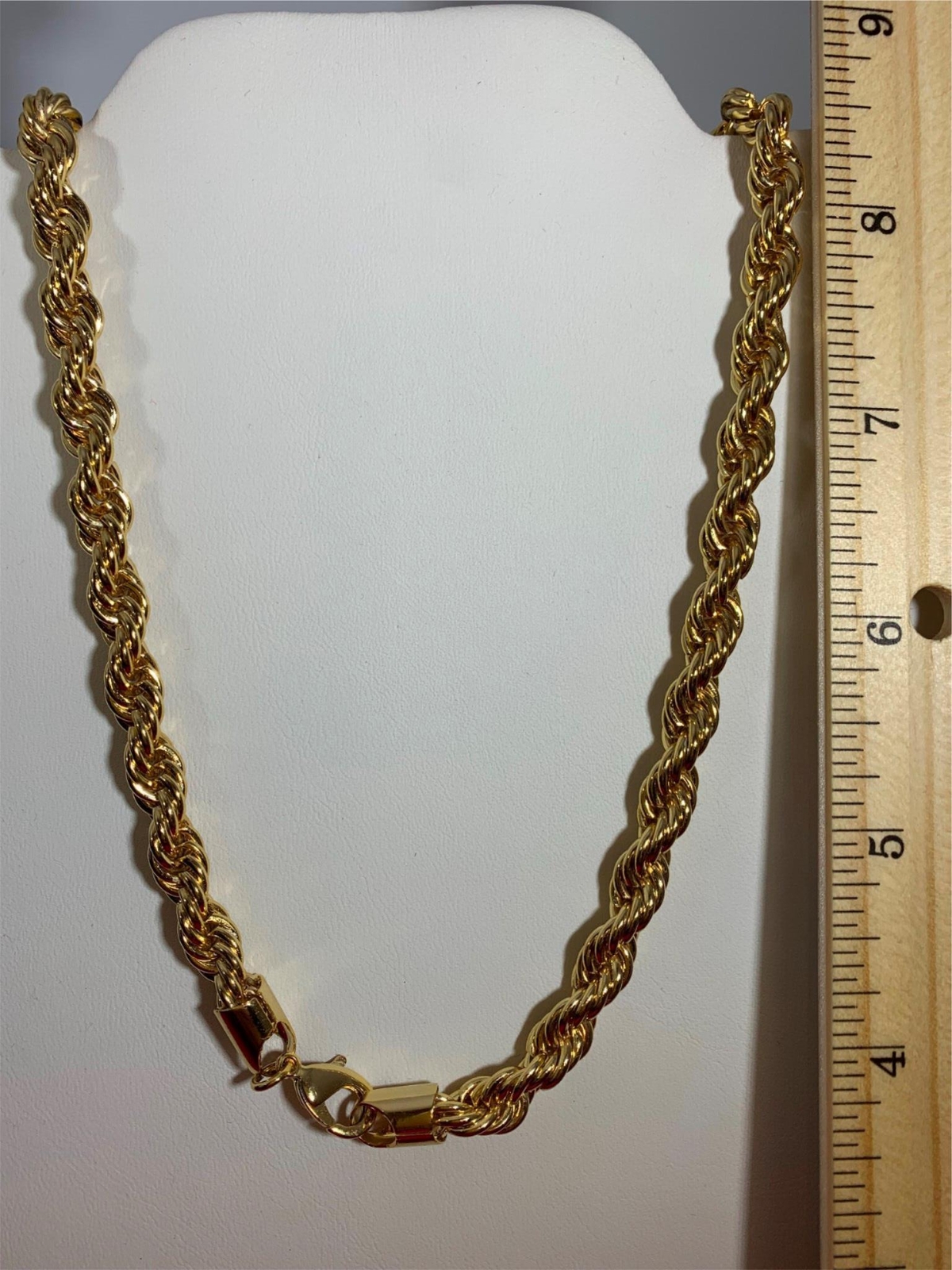 24 INCH 14kt GOLD PLATED 7mm ROPE RUN DMC HIP HOP CHAIN NECKLACE