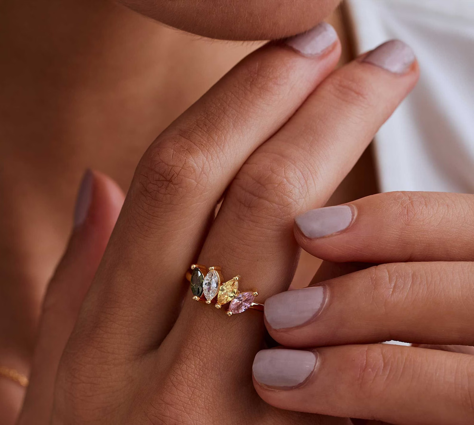 Minimalist Ring Dainty Ring Gold Plated 925 Silver ring Mother’s gift ring
