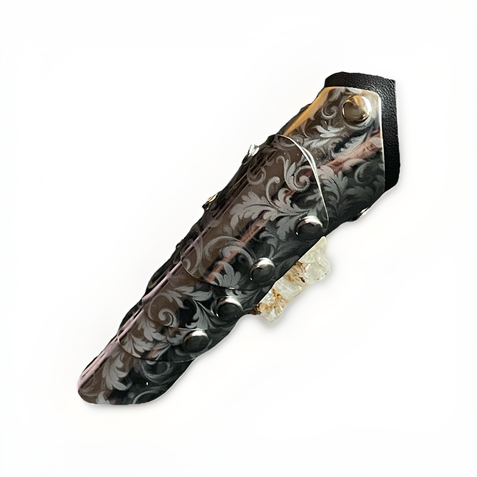 Personalized engraved Armour Ring Gothic Steampunk Articulated Claw Handmade UK