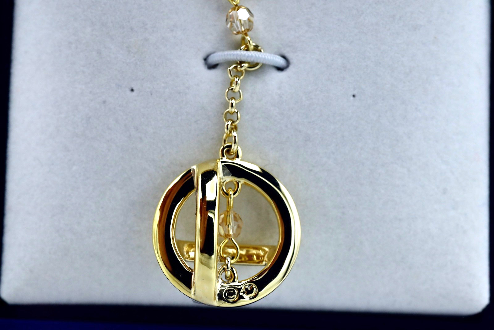 Swarovski Swan Mark Edie Y Pendant Gold Plated 952520 in Original Box 38/2×4.4cm