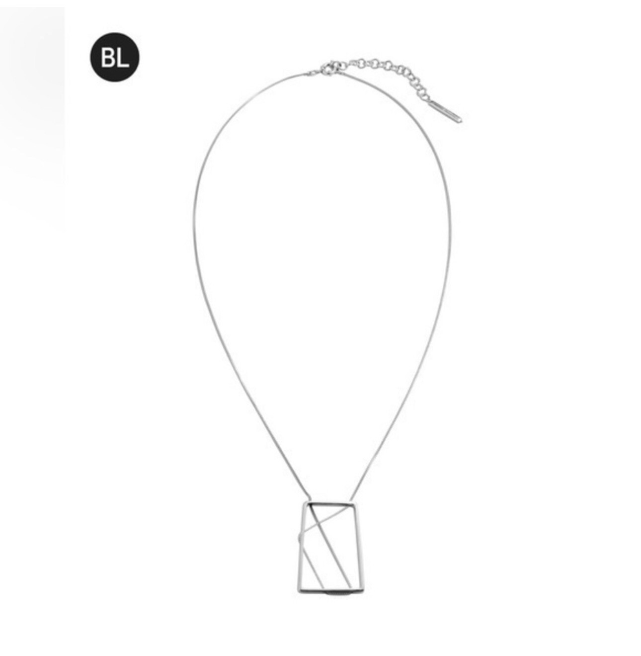 Chicos Long Architectural Pendant Necklace Style 570152911, NWT