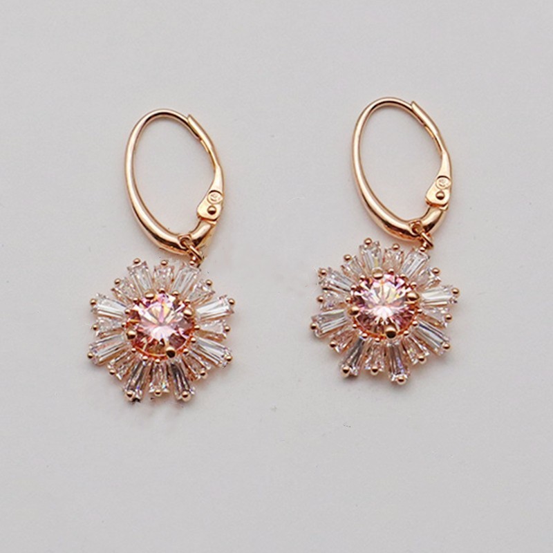 Luxury Sunflower Earrings for Girlfriend – Exquisite Daisy Floral Jewelry Gift
