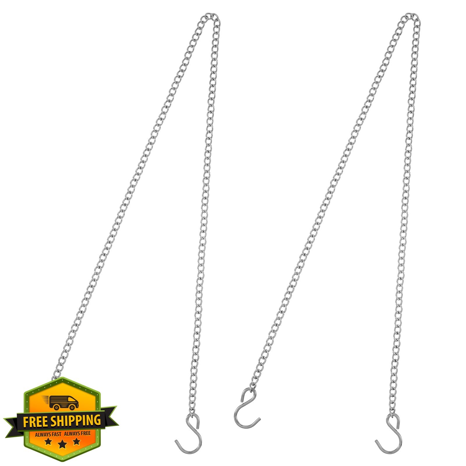 Apojgitn 19.7 Inch Hanging Chain with Hooks Stainless Steel