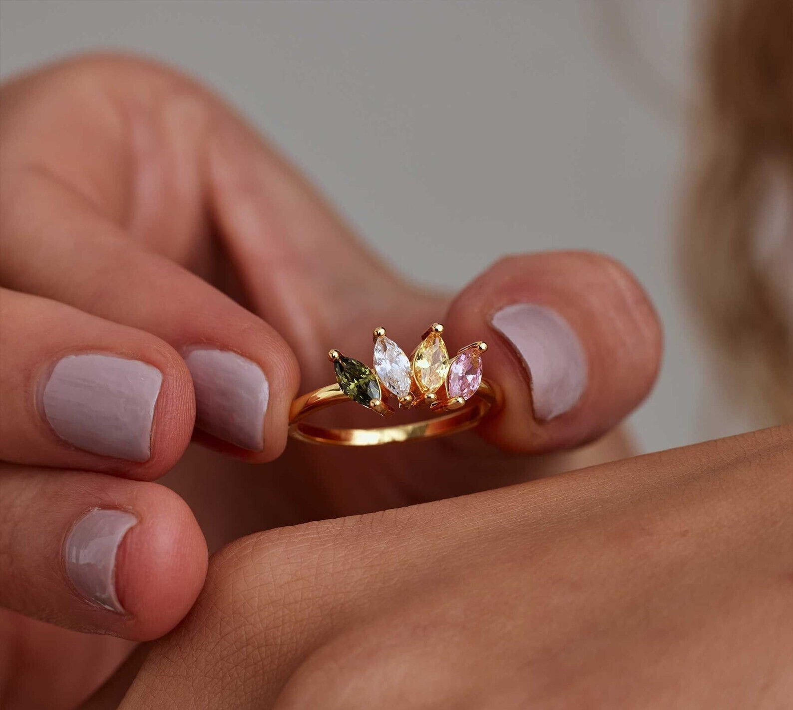 Minimalist Ring Dainty Ring Gold Plated 925 Silver ring Mother’s gift ring