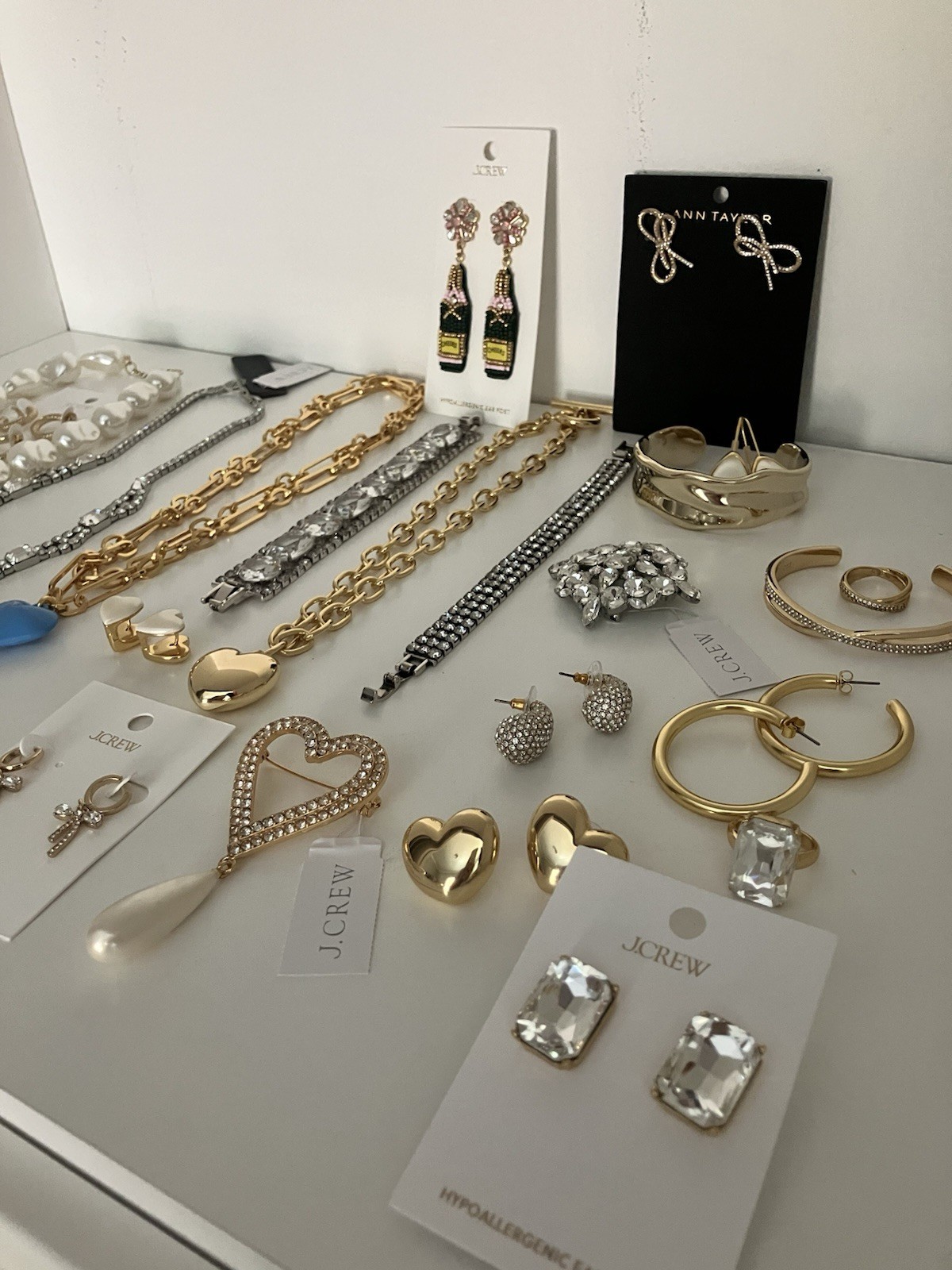 Brand New Current 25 Piece Lot Of J Crew Retail Necklaces, Earrings And Bracelet