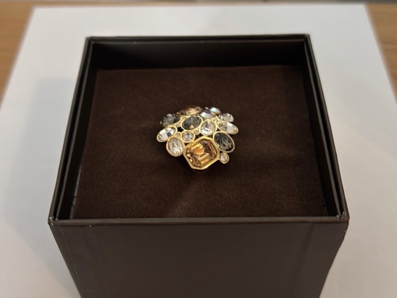 St. John Multi Gem Chunky Cocktail Ring