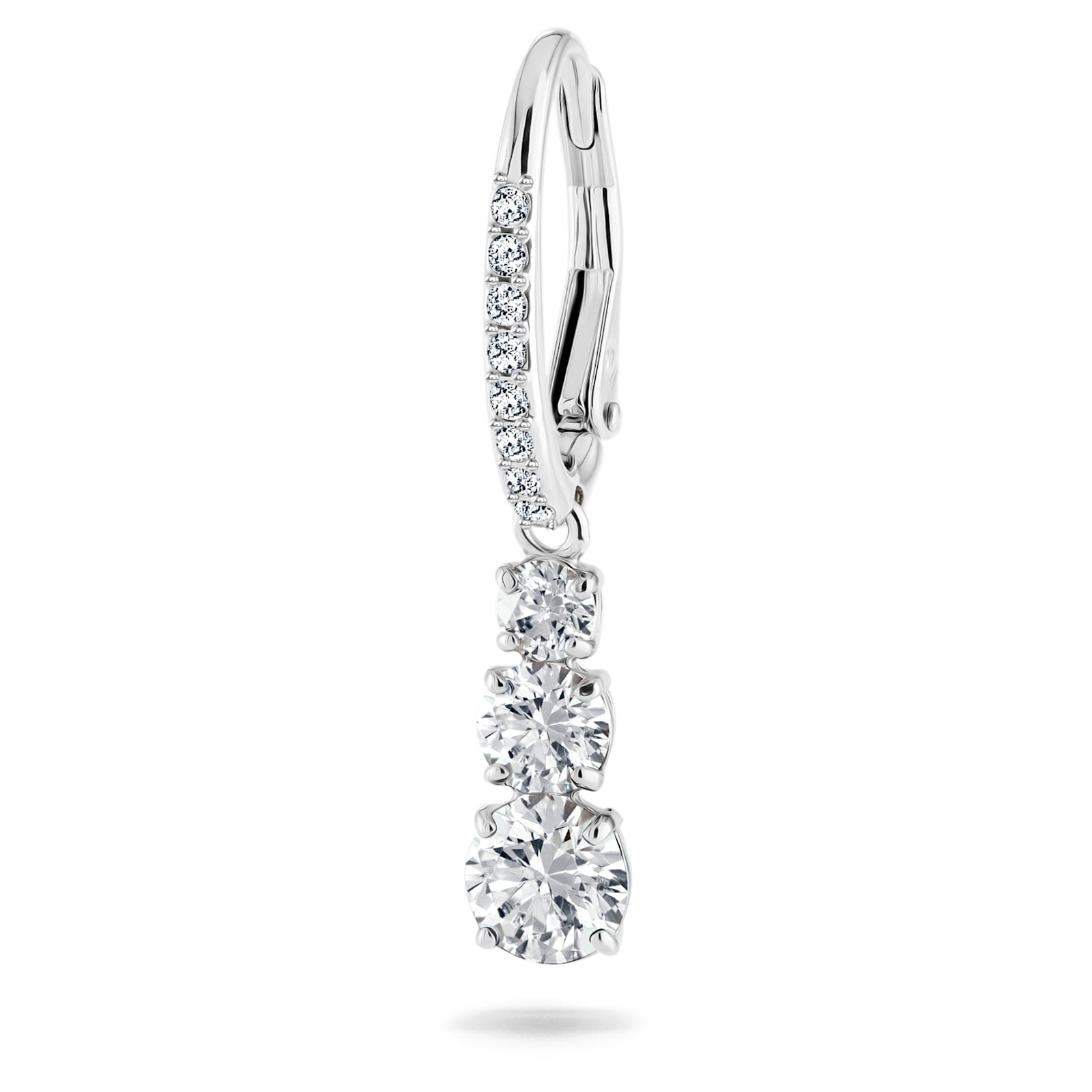 Swarovski Attract Trilogy Hoop White Rhodium Plated Earrings 5416155