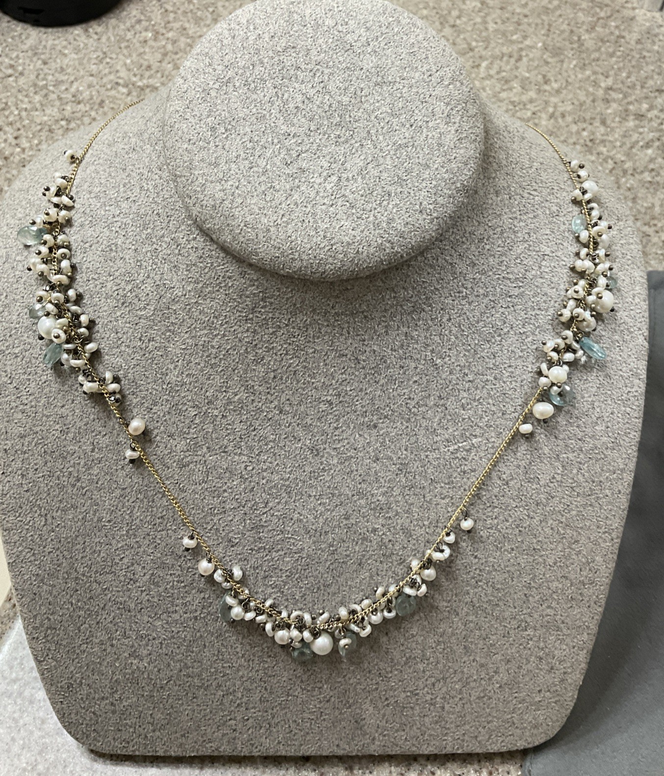 Alexis Bittar Pearl & Other Gemstone Earrings & Matching Necklace Set