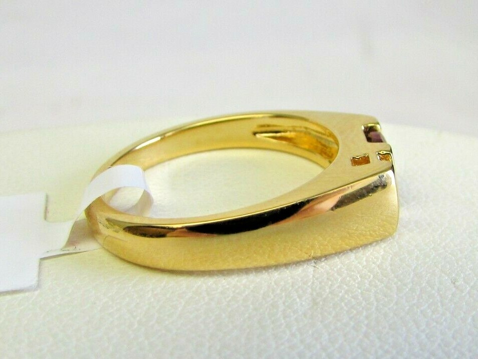 Allison Reed Gold Tone Pear Shaped Garnet Ring Size 6.5 (O45 1570 05) NEW
