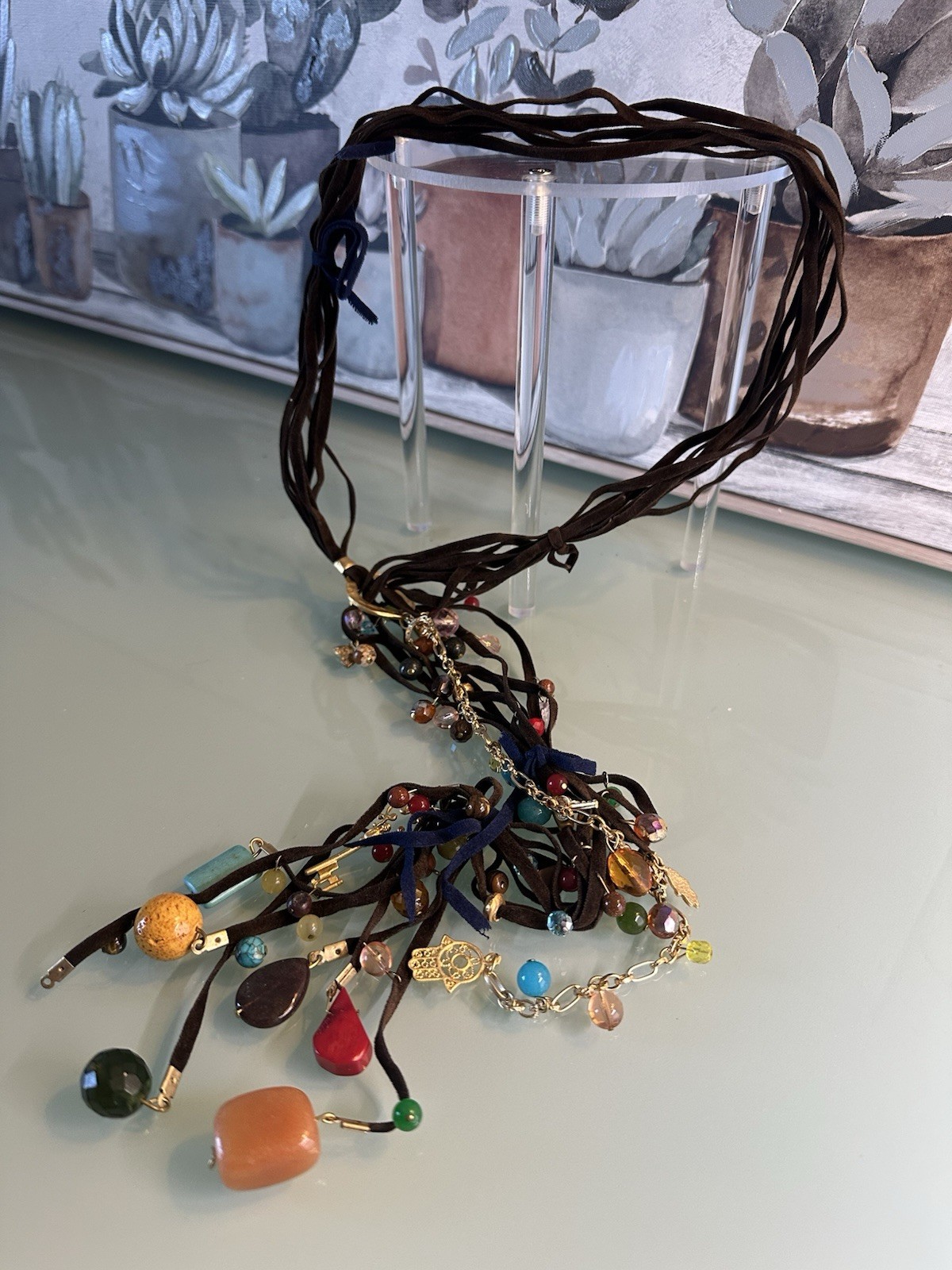 NWOT Hippie Boho Bohemian Style Good Luck Charms Necklace. See pics.