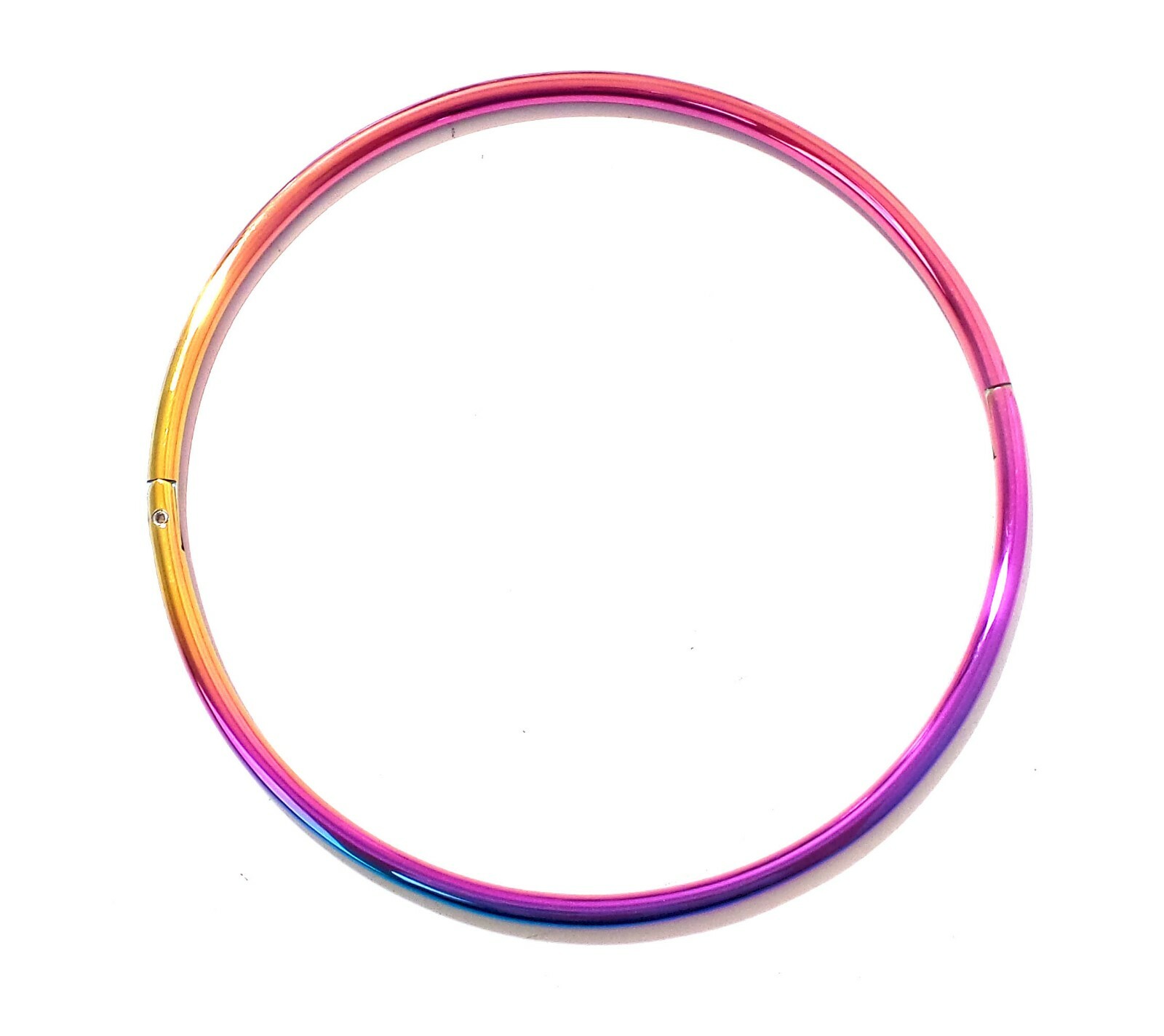 17″ 6MM Thin Rainbow Eternity Collar Locking Slave Collar – CuffStore