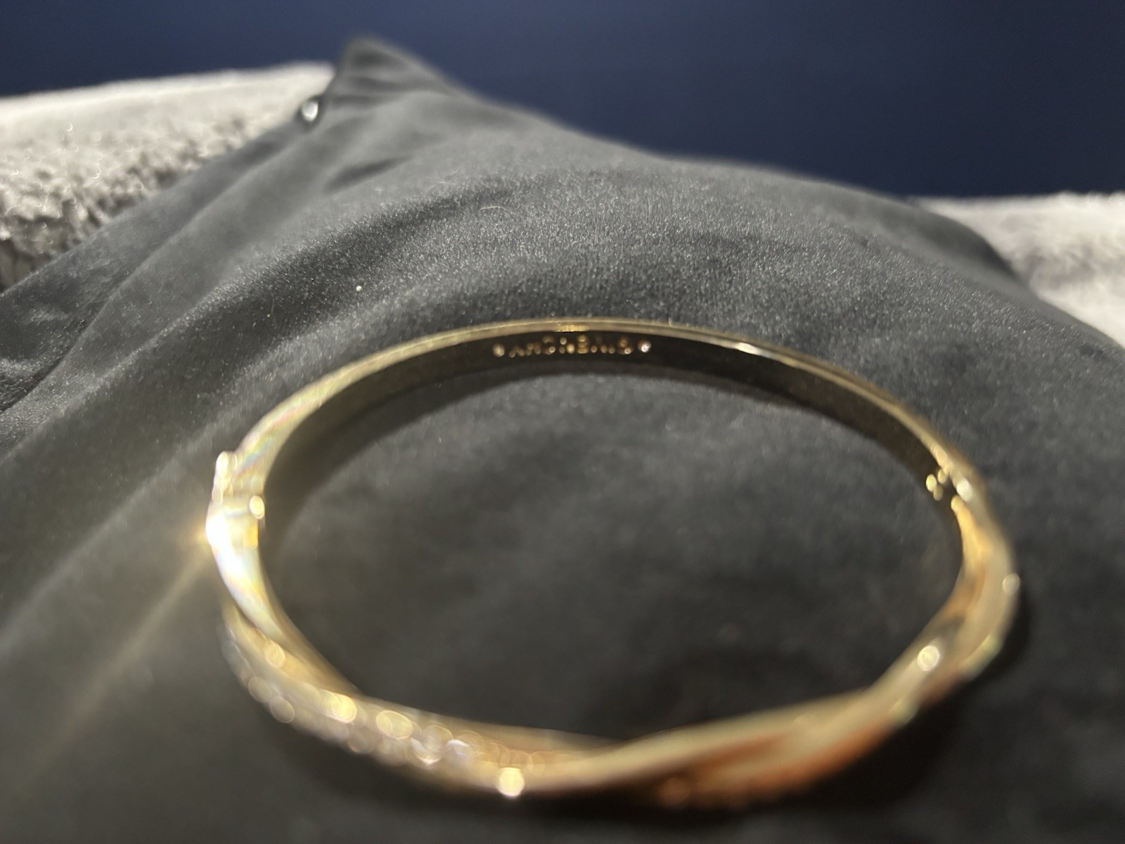 GivenchyGold Tone Round Bangle Bracelet,Gold Color Classic Slip-On Wrist Jewelry