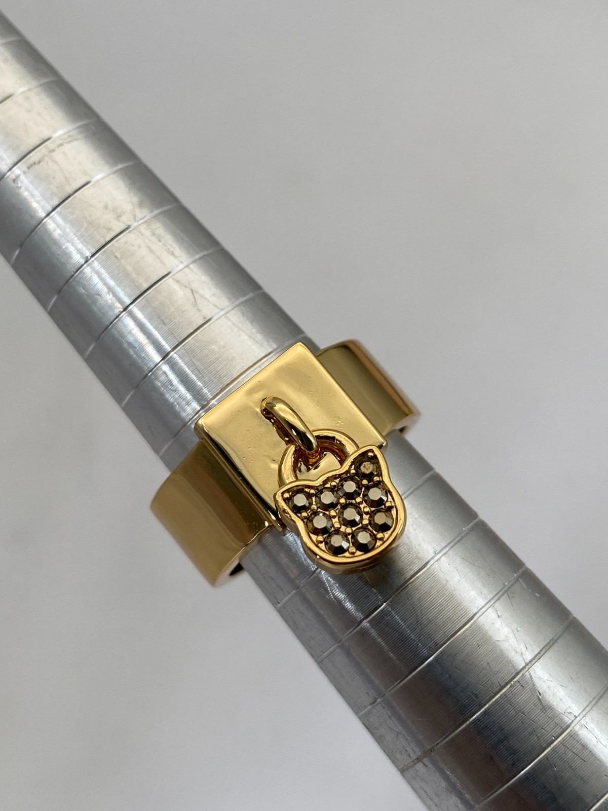 Karl Lagerfeld Choupette Lock Ring with Crystal from Swarovski – size medium