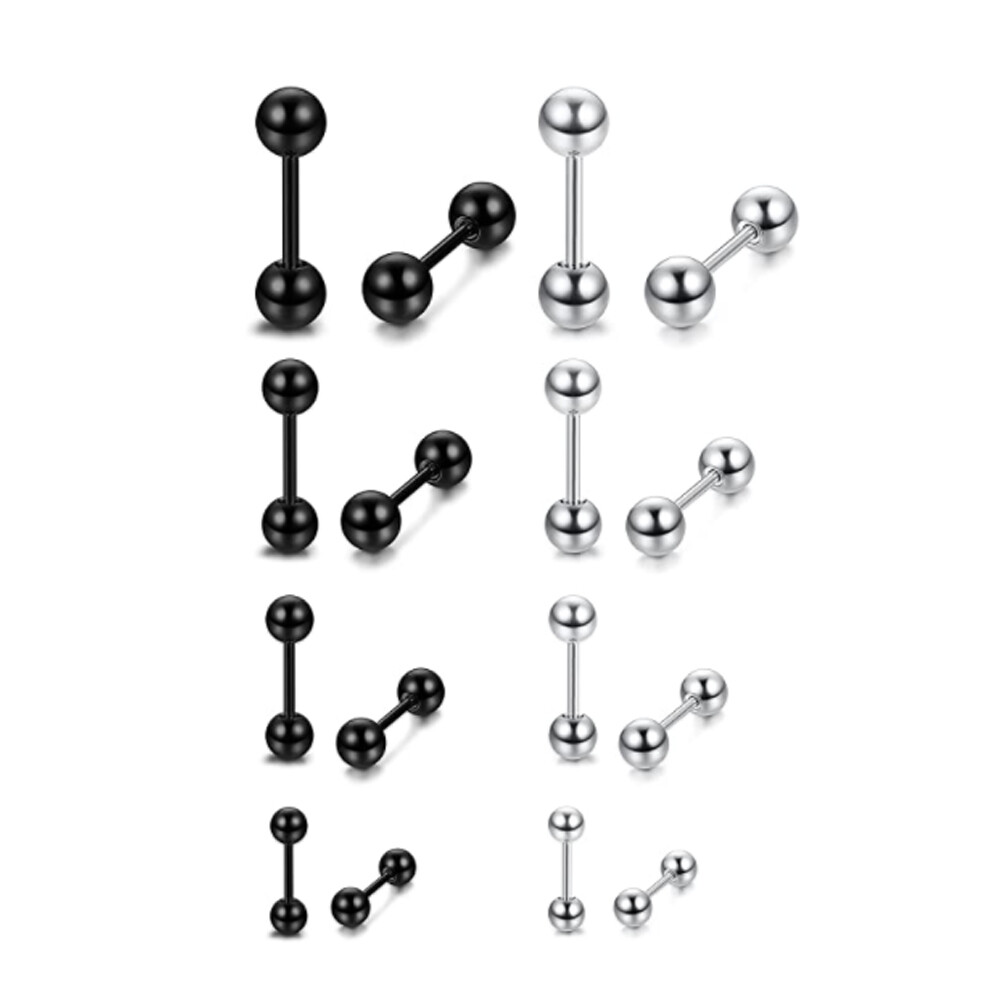 1Pair Punk Fashion Small Hoop Earrings Stainless Steel Stud Earrings Mens Girls