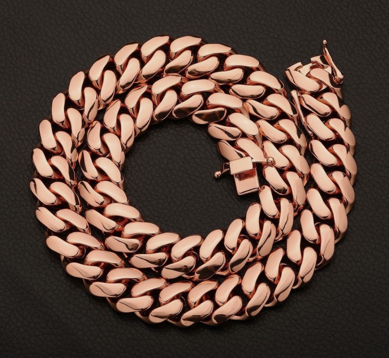 Miami Chain Miami Rose Gold Cuban Link Gold Plated 20mm – 24inch Necklace
