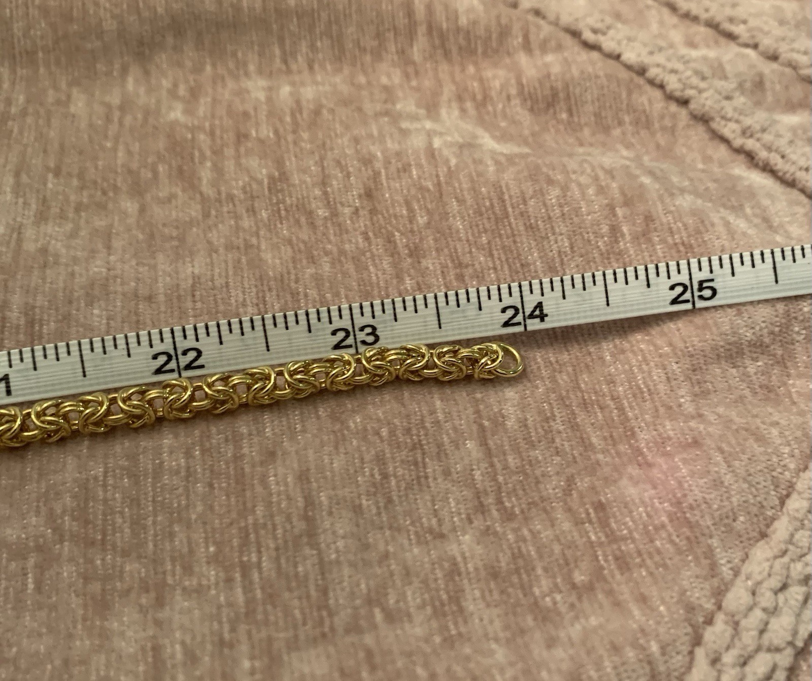 24” Women’s Byzantine Chain Necklace Excellent Condition Gold Tone Italy