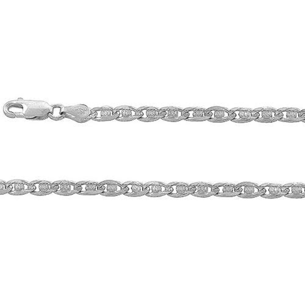 4mm,5mm,7mm Sterling Silver Diamond Cut Round Link Chain Necklace, Made in Italy