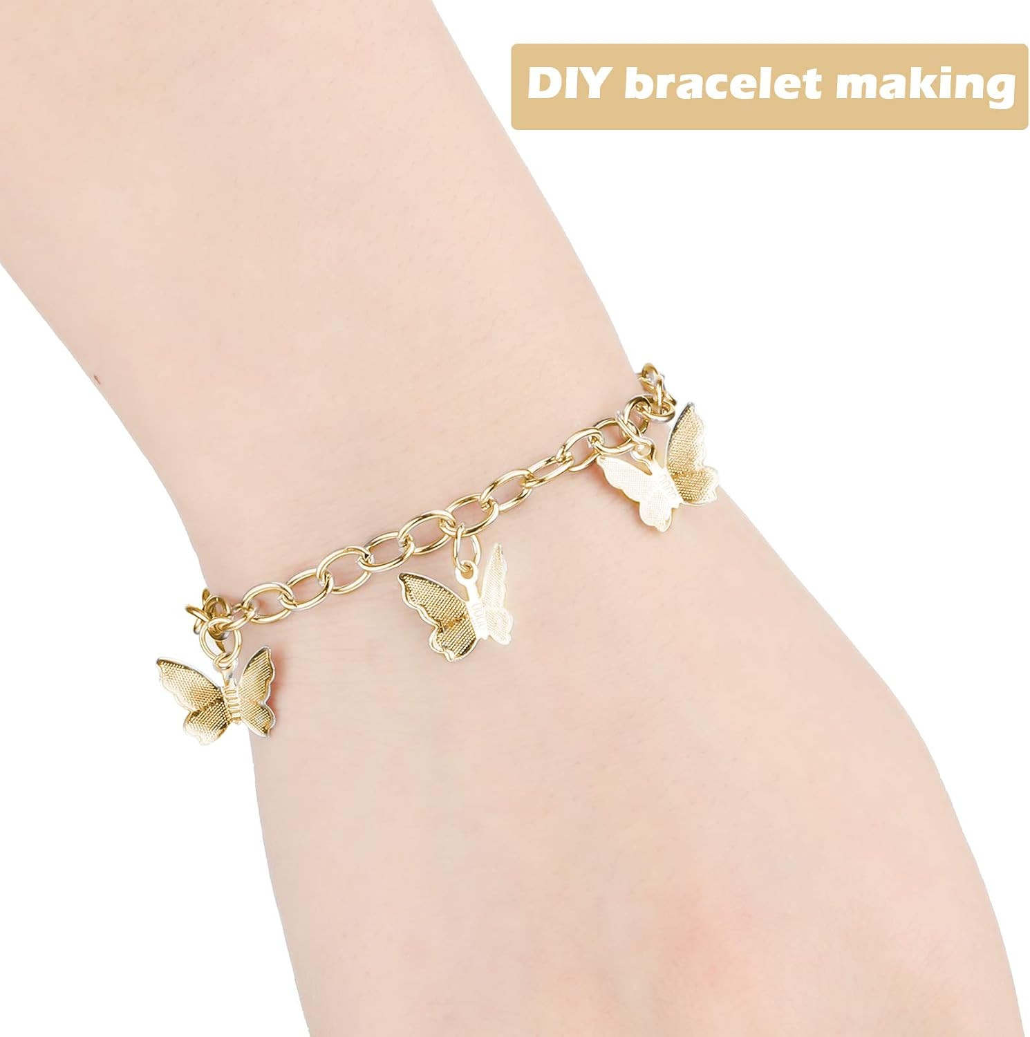 45 Pieces Bracelet Chains with OT Toggle Clasp Stainless Steel Bracelet Link Cha