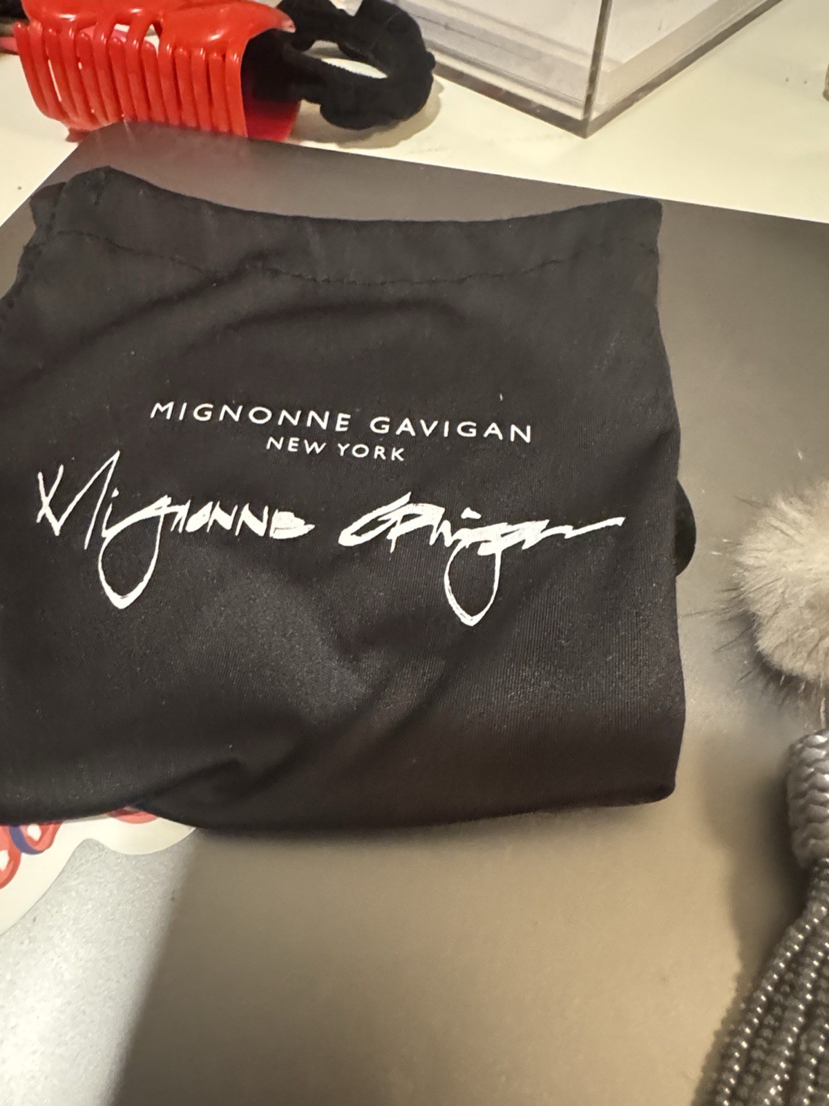 Mignonne Gavigan Statement earrings “Jackie” FUR Pom-Pom Pierced Earrings
