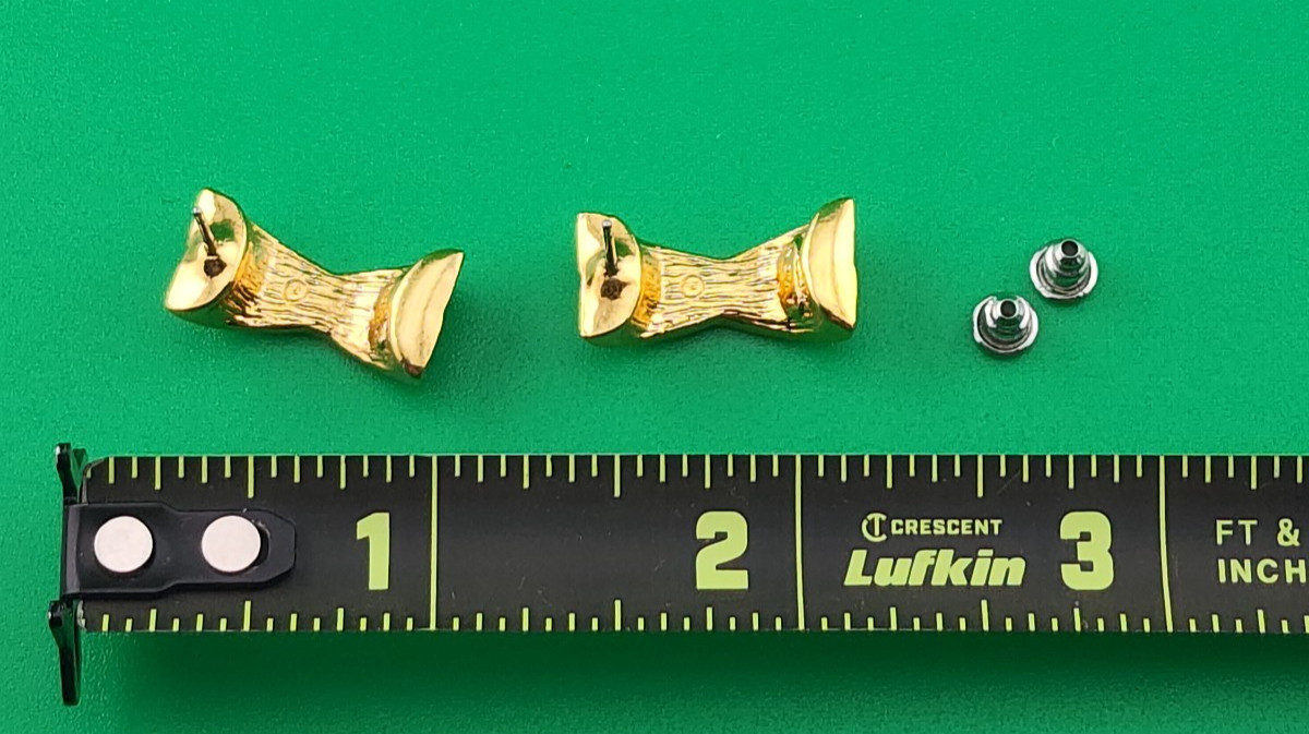 Gold & Silver Tone Crisscross Ribbon Design Post Back Stud Earrings