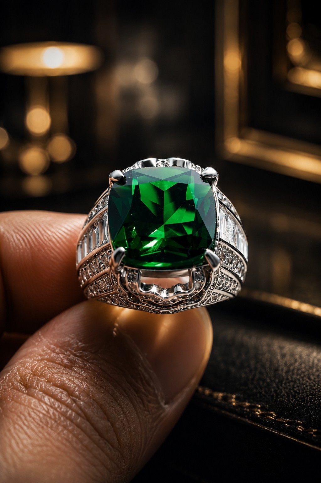 Men’s Ring Size 8 Hip Hop Iced Out Bling Cz Fashion Statement Piece