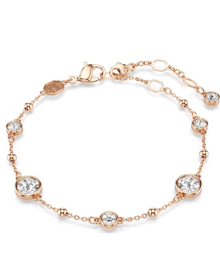 Swarovski Imber Bracelet, Round Cut, White, Rose Gold-Tone Plated 5730677 M