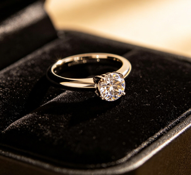 1Ct round Cut Lab Created Diamond Engagement Wedding Ring 14K white gold plated