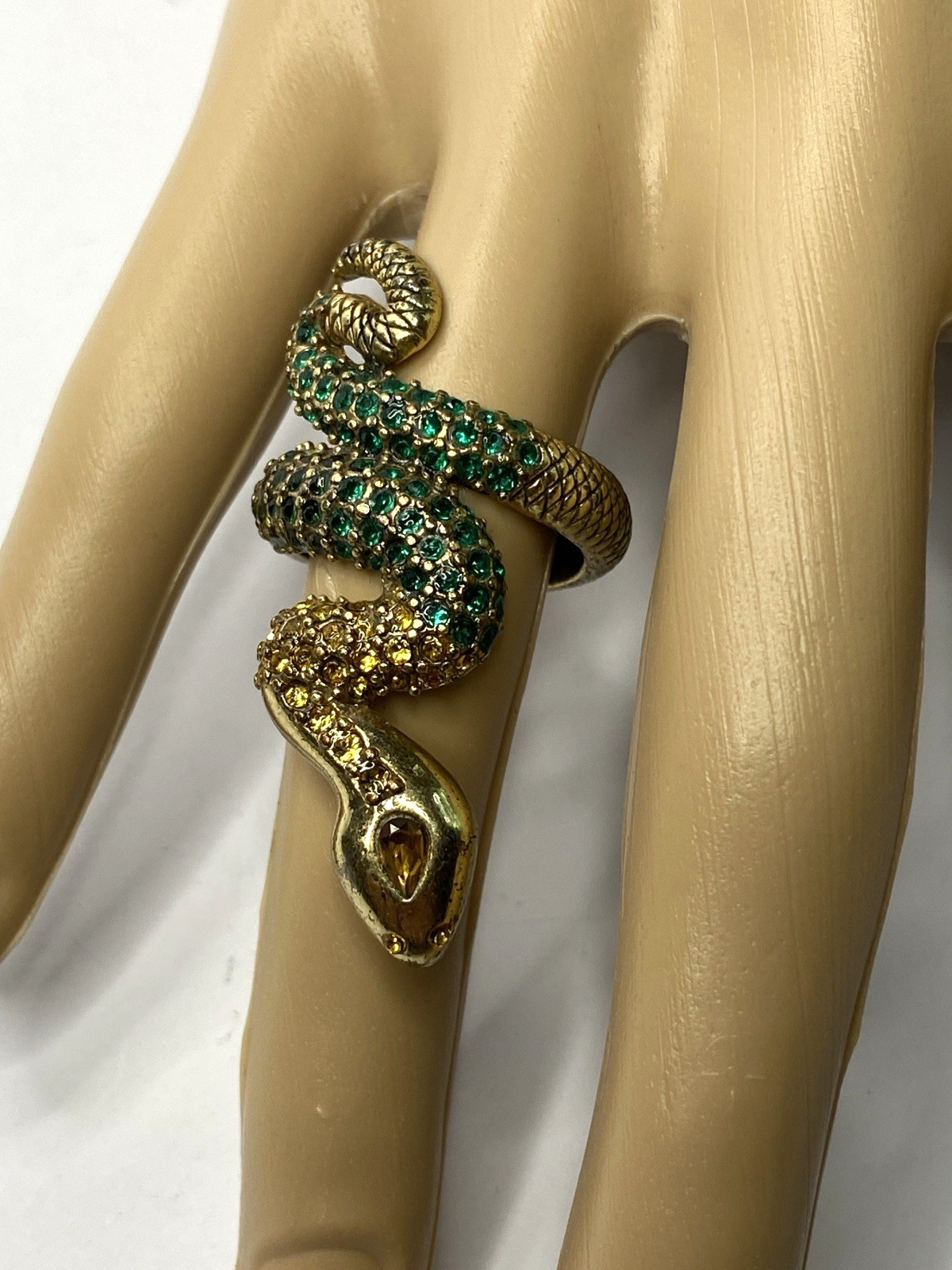 Eclectic Statement Snake Ring! Lucky Brand Size 6, 2 inches long!