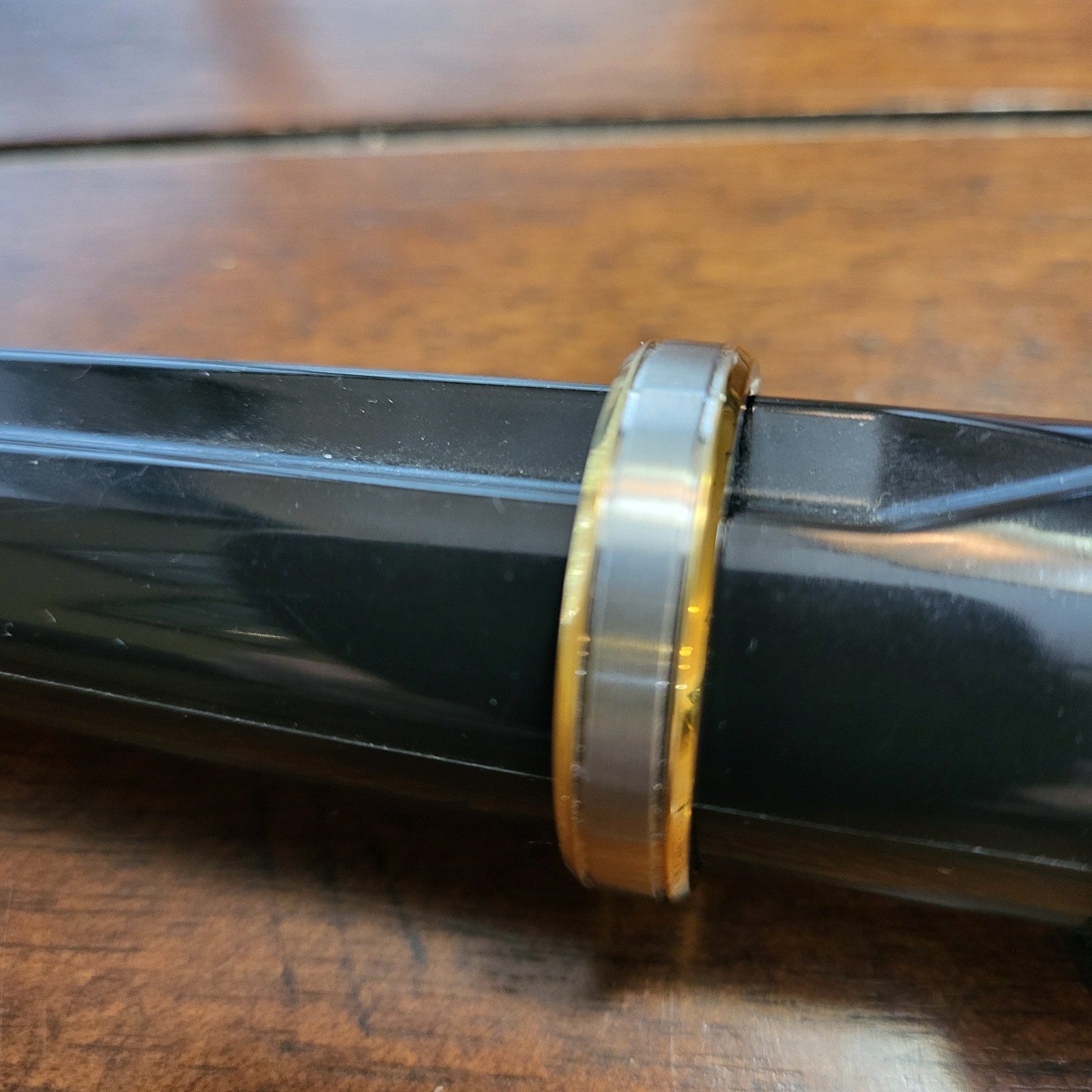 Silver Tone Band Ring with Gold Accents size 11.5, 15, 17 Magnetic