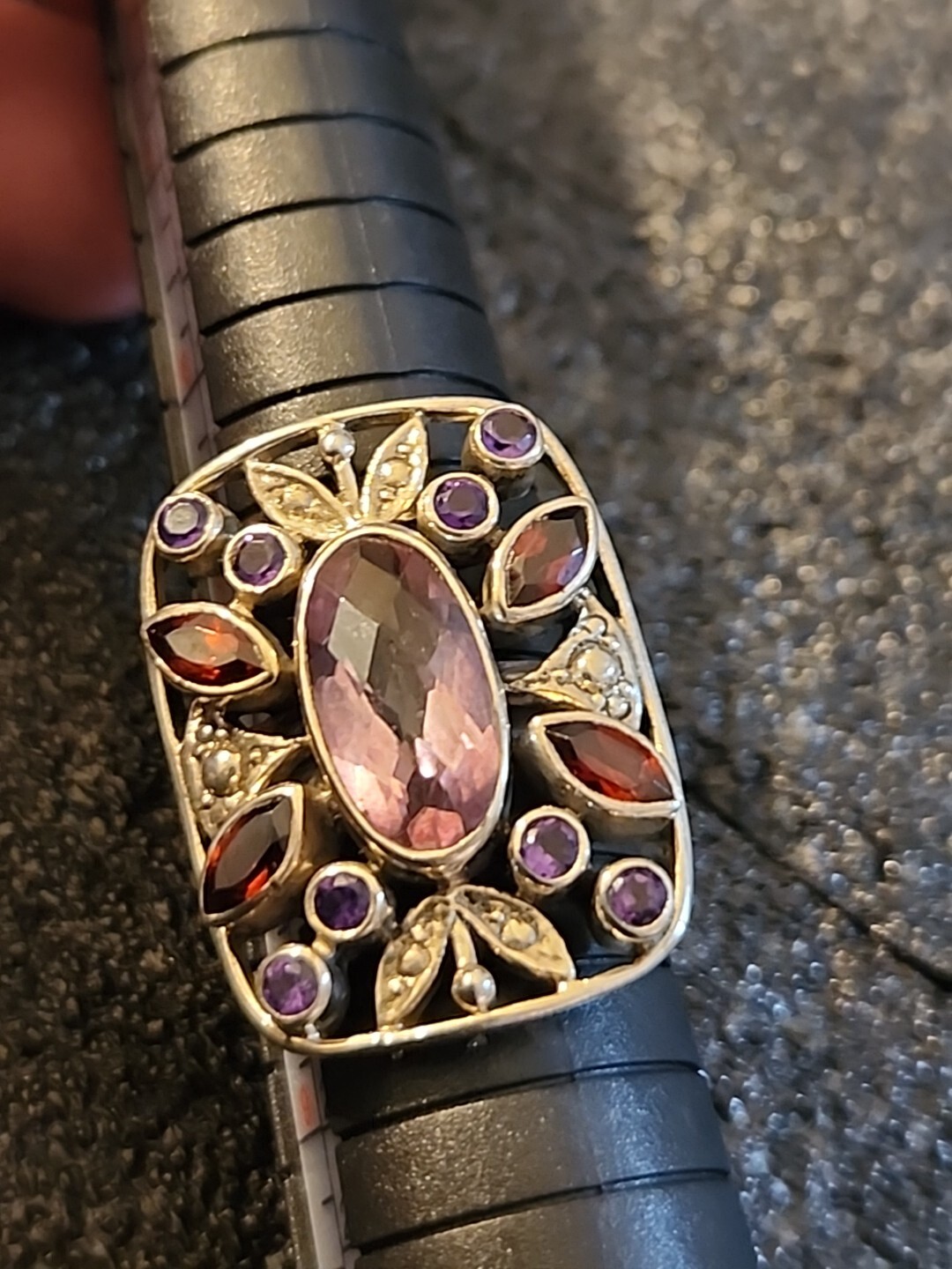 Nicky Butler NB Sterling Silver Gemstone Ring Size 8 Amethyst Vintage
