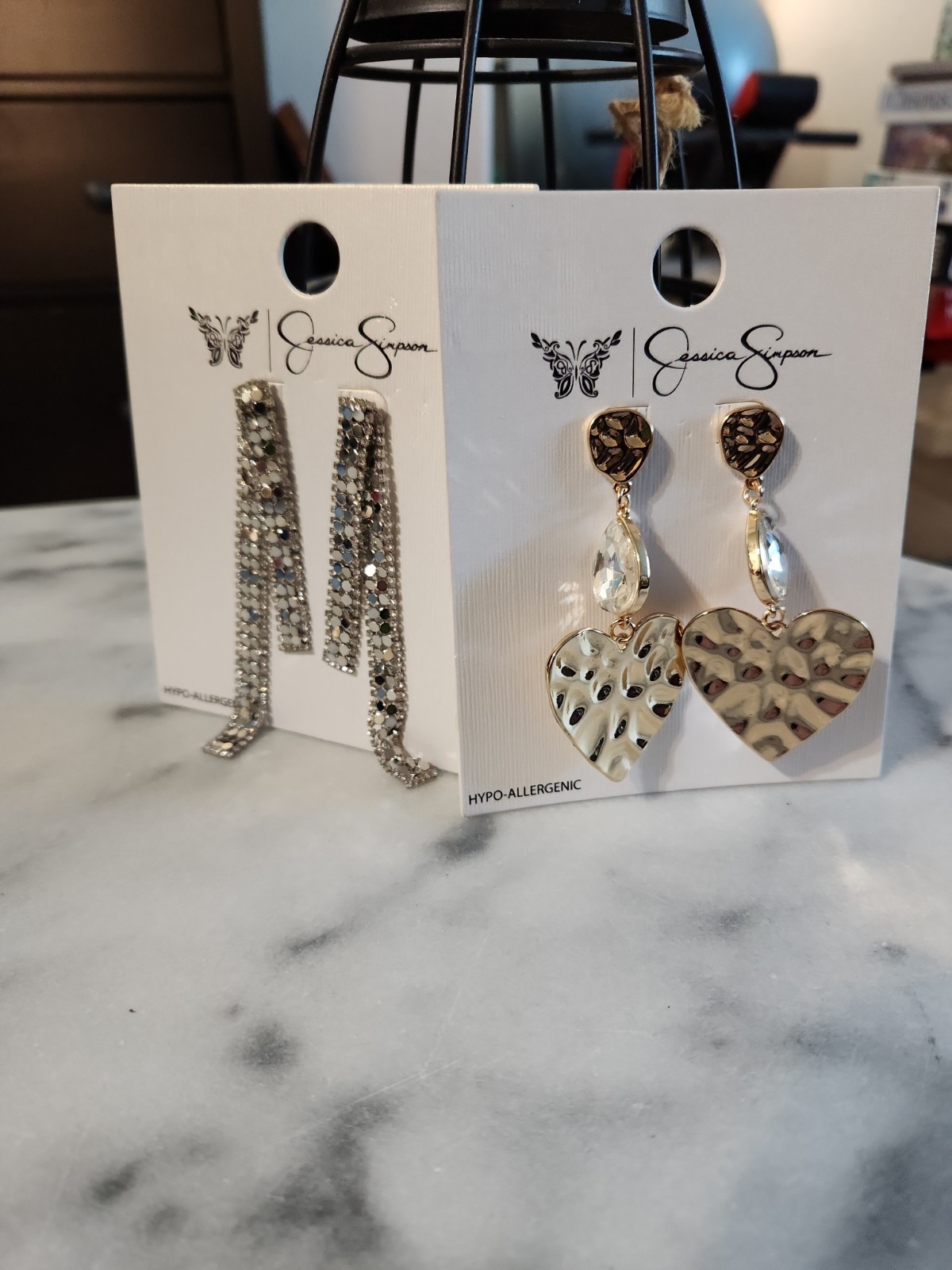 2 Pairs Of Jessica Simpson Hypo-Allergenic Earrings