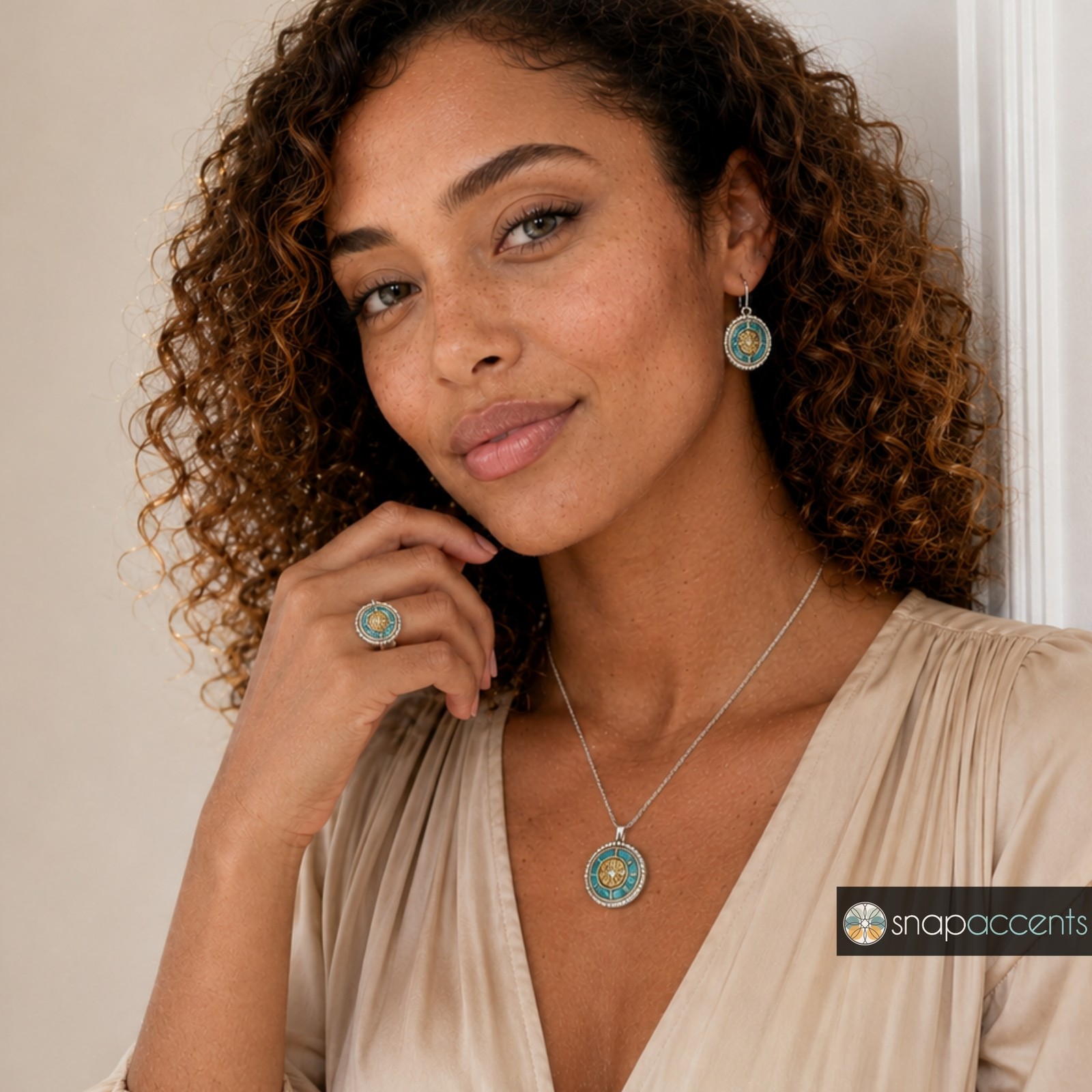 Snap Jewelry 18MM Ginger Charm Iridescent Pave Custom Snap Button