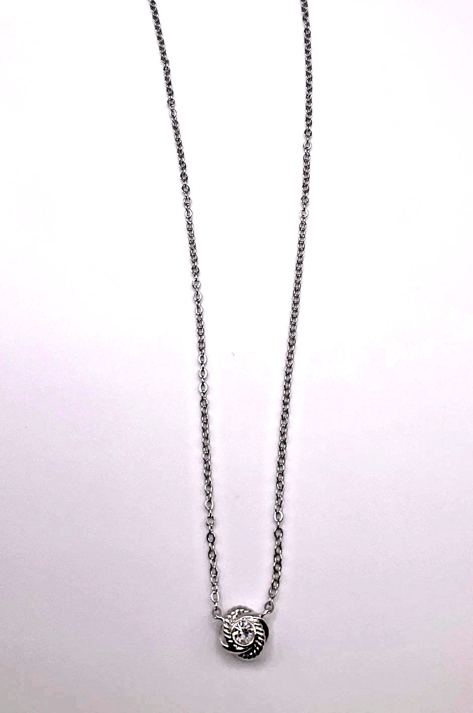 Kate Spade Necklace Infinity and Beyond Knot Mini Pendant NEW Silver Jewelry