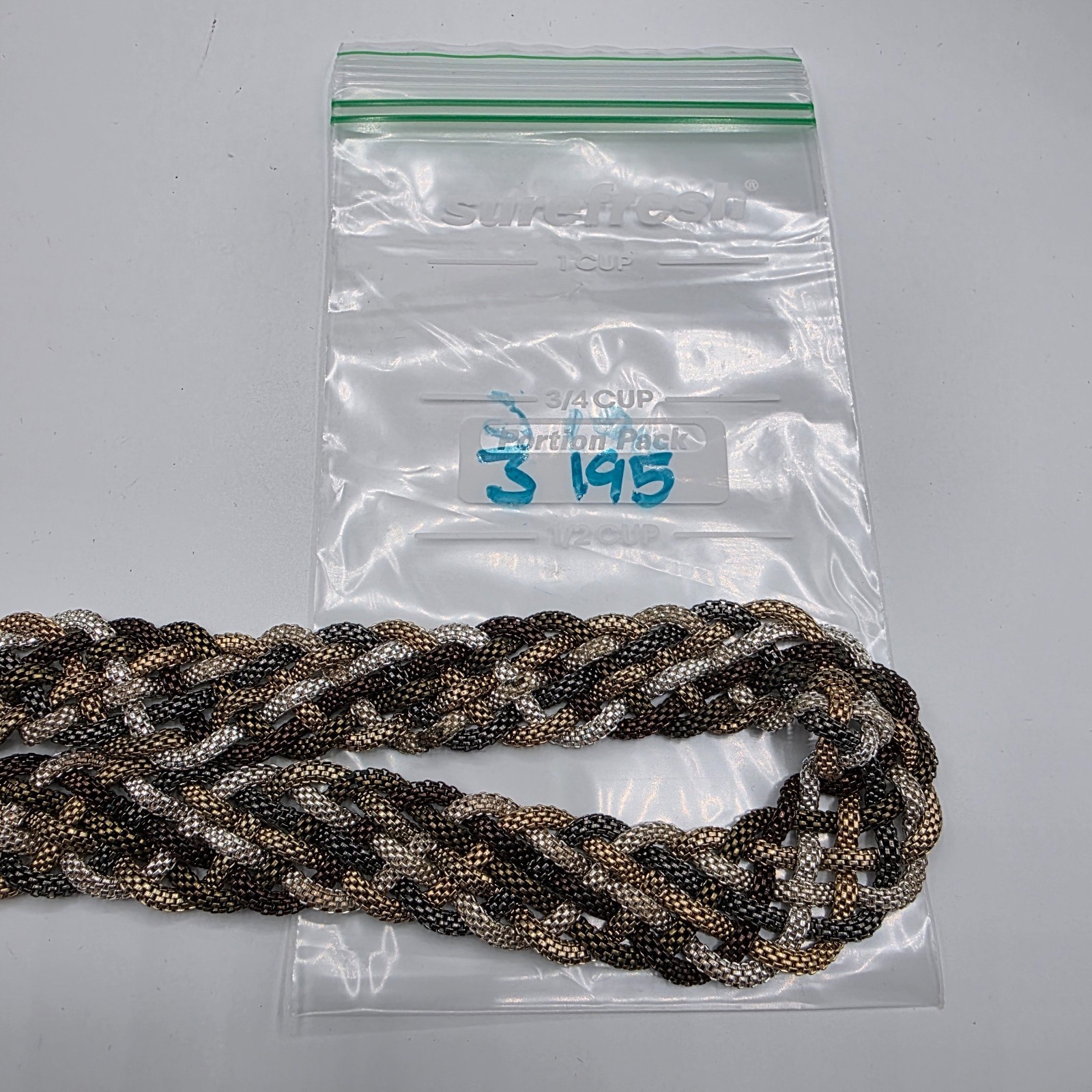 Bill Blass Womens Gold Tone Tri Color Braided Necklace Expandable Clasp 22″