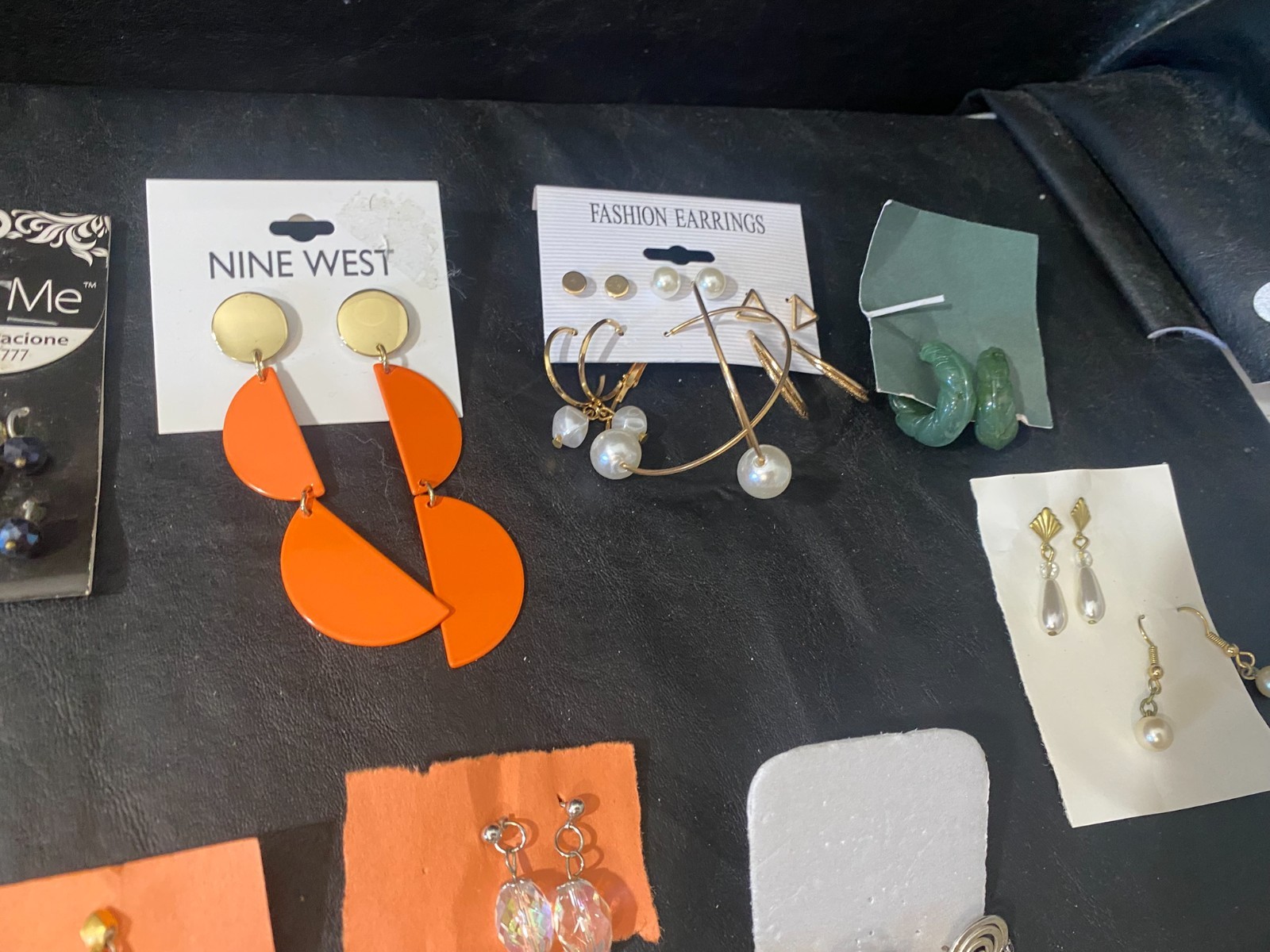 huge lot 125+ pairs earrings earring collection dangle stud hoop clip estate +