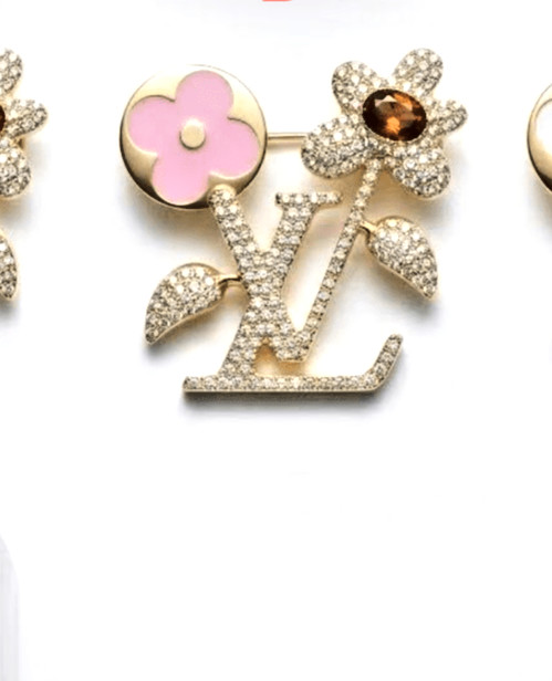 Designer Gold tone Brooch, clear diamond rhinestones, Metal, Zipper Pull Charm